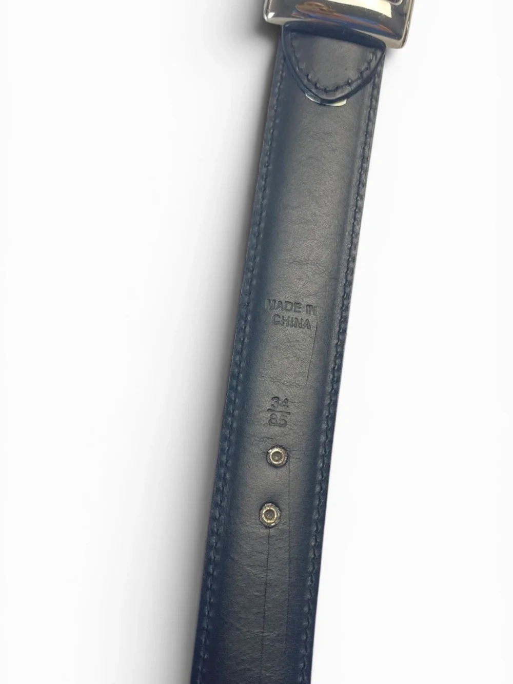 Polo Ralph Lauren Italian Leather Dress Belt in Black Size 34